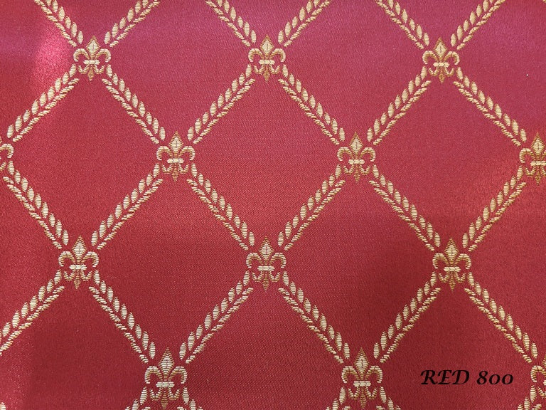 Jacquard Fabric color Burgundy/Gold, Upholstery and Drapery, decoration, etc. 58"Jacquard Fabric Sold by The Yard