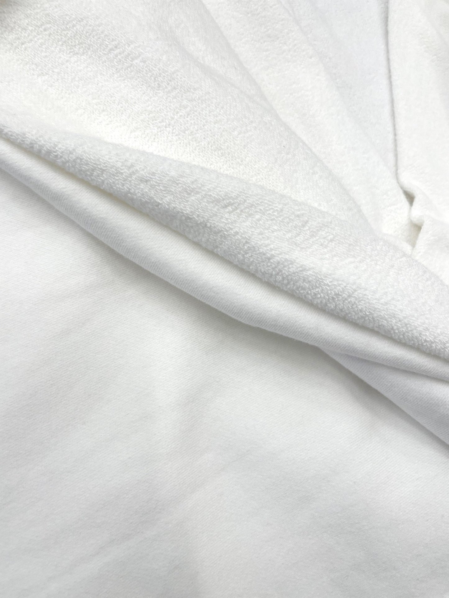 Cotton French Terry Fabric color white 54 Inches Width by The Yard