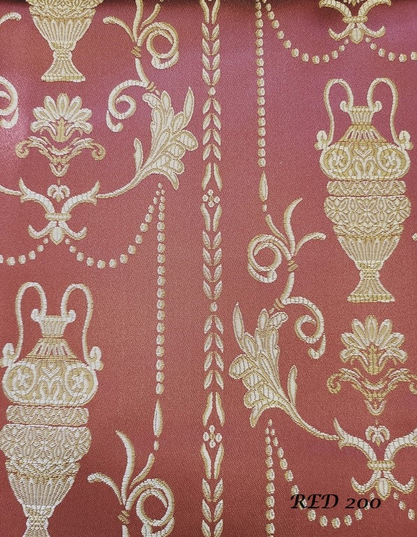 Jacquard Fabric color Burgundy/Gold, Upholstery and Drapery, decoration, etc. 58"Jacquard Fabric Sold by The Yard