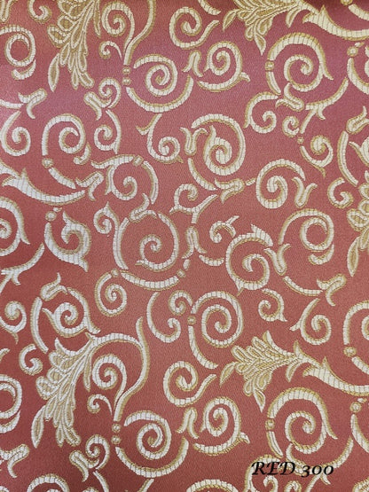 Jacquard Fabric color Burgundy/Gold, Upholstery and Drapery, decoration, etc. 58"Jacquard Fabric Sold by The Yard