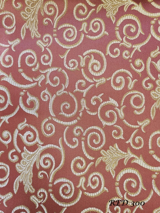 Jacquard Fabric color Burgundy/Gold, Upholstery and Drapery, decoration, etc. 58"Jacquard Fabric Sold by The Yard