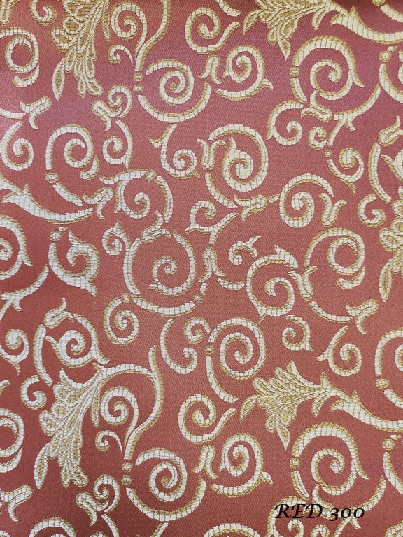 Jacquard Fabric color Burgundy/Gold, Upholstery and Drapery, decoration, etc. 58"Jacquard Fabric Sold by The Yard