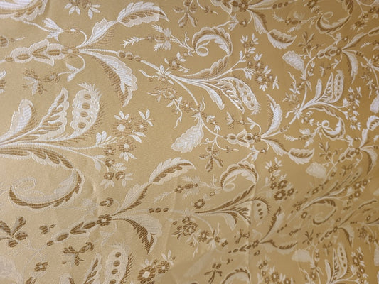 Jacquard Fabric color Gold, Upholstery and Drapery, decoration, etc. 58" wide ,Jacquard Fabric Sold by The Yard