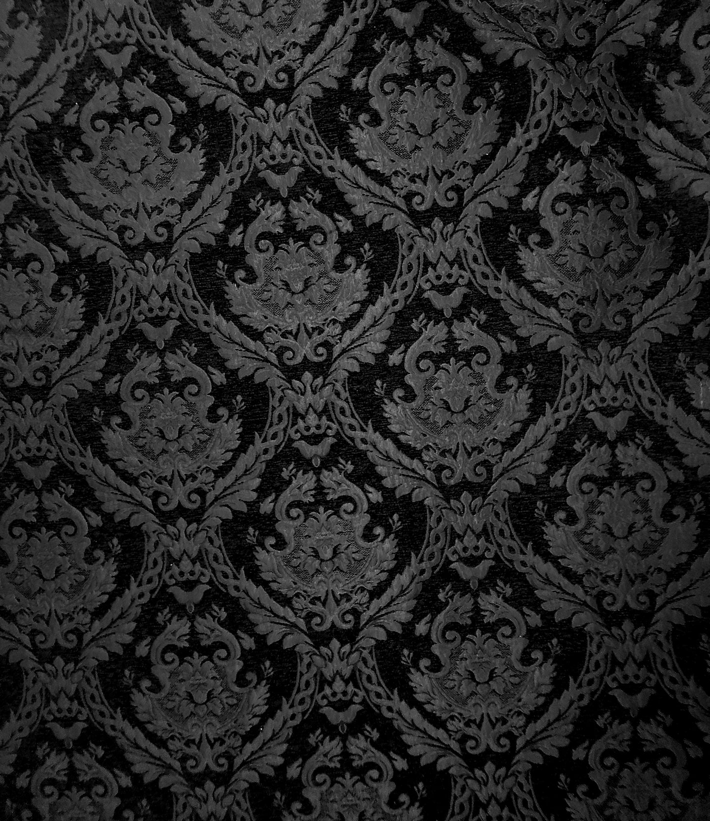 Chenille Damask Fabric Elegant Brocade Jacquard Renaissance sold by the yard 60'' Wide