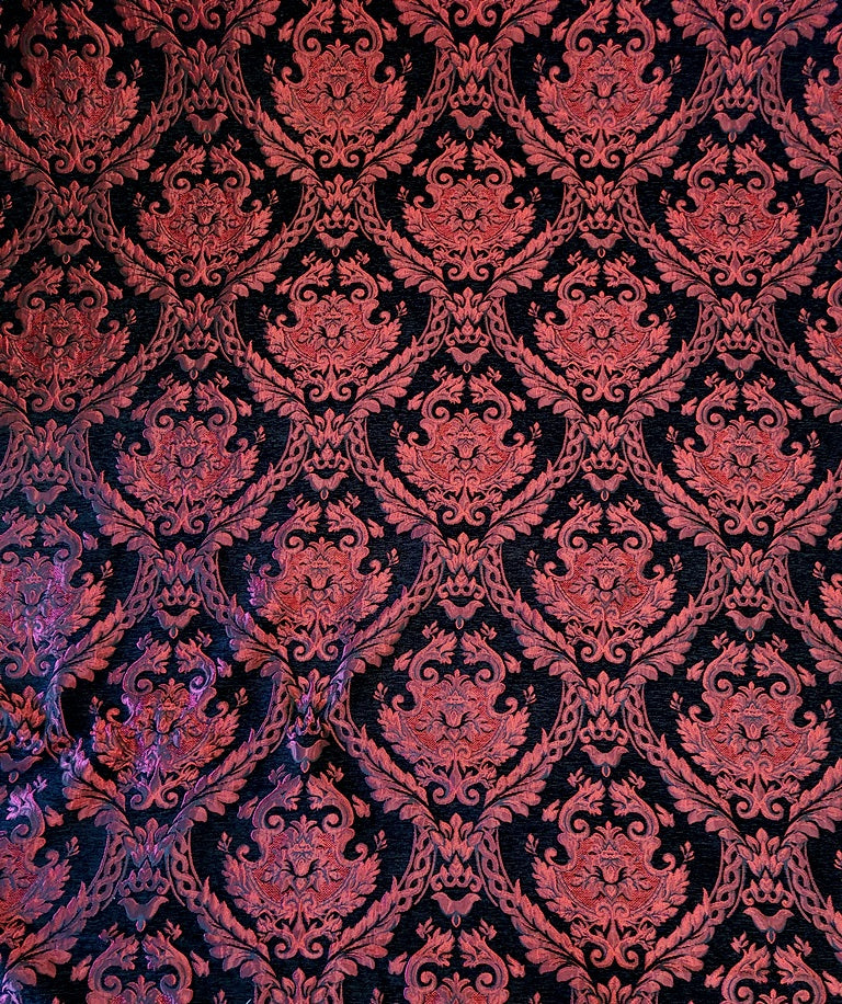 Chenille Damask Fabric Elegant Brocade Jacquard Renaissance sold by the yard 60'' Wide