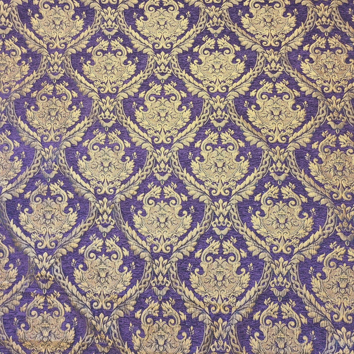 Chenille Damask Fabric Elegant Brocade Jacquard Renaissance sold by the yard 60'' Wide