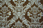 Jacquard Fabric color Chocolate Blue Upholstery and Drapery, decoration, etc. 58"Jacquard Fabric Sold by The Yard
