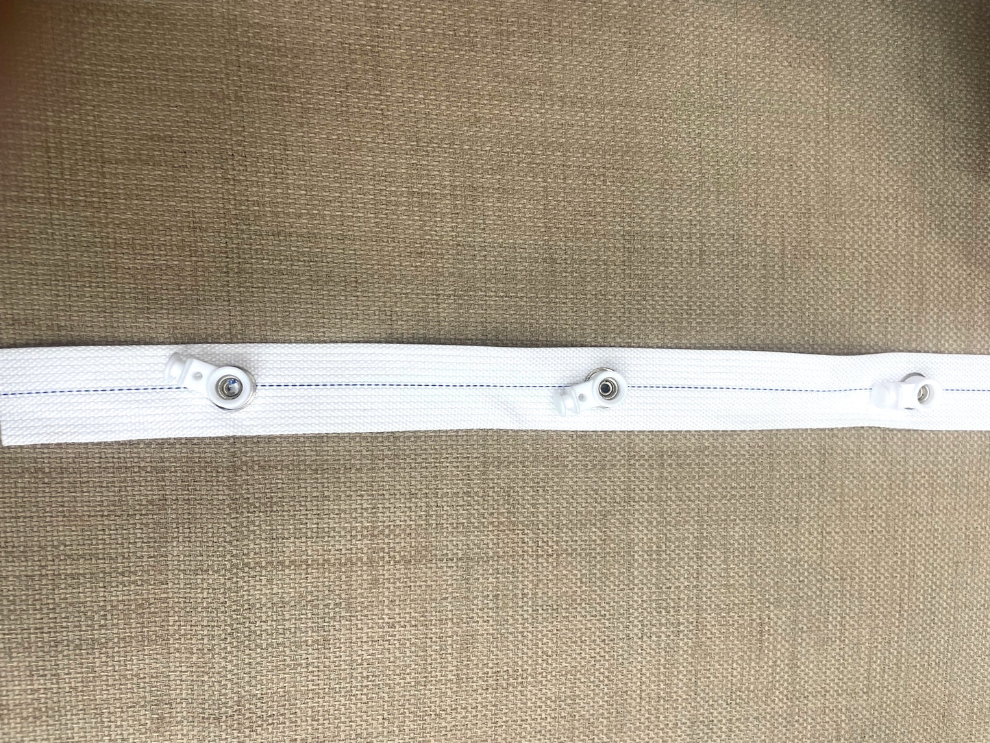 Rip on Snap Button Tape Fasteners Trim for DIY Sewing Crafts Silver and White by the the roll 100 yards