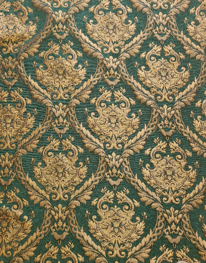 Chenille Damask Fabric Elegant Brocade Jacquard Renaissance sold by the yard 60'' Wide