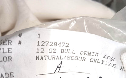 Bull Denim Scoured Fabric,56" color Natural, sold by the yard