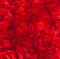 3D Rosette Fabric, Black Rosette on Mesh Fabric, 3D Rose Fabric, Black Satin Rosette Bouquet Flower, fabric by the Yard