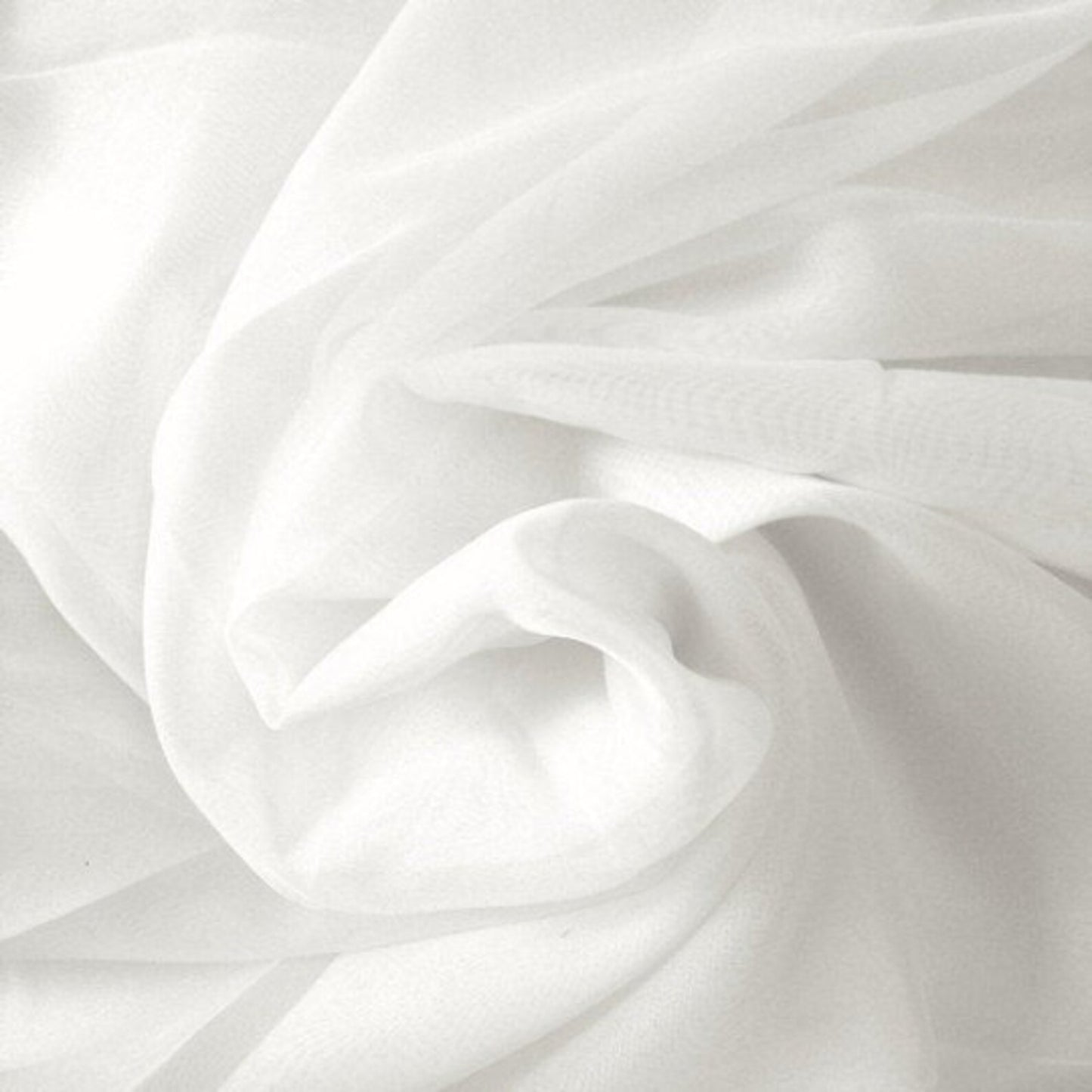 120" Wide (10ft Wide) Sheer Voile Chiffon Fabric - Perfect for Draping Panels and Masking for Weddings & Events - White by The Yard