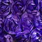 3D Rosette Fabric, Black Rosette on Mesh Fabric, 3D Rose Fabric, Black Satin Rosette Bouquet Flower, fabric by the Yard