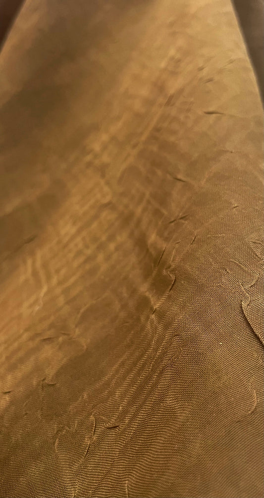 Sheer Crushed Cigar color Cigar fabric for drapery , curtains 58" sold by the yard