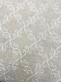 Floral Sheer off white  Drapery Fabric, Curtain, Linen Fabric sold by The yard 58"