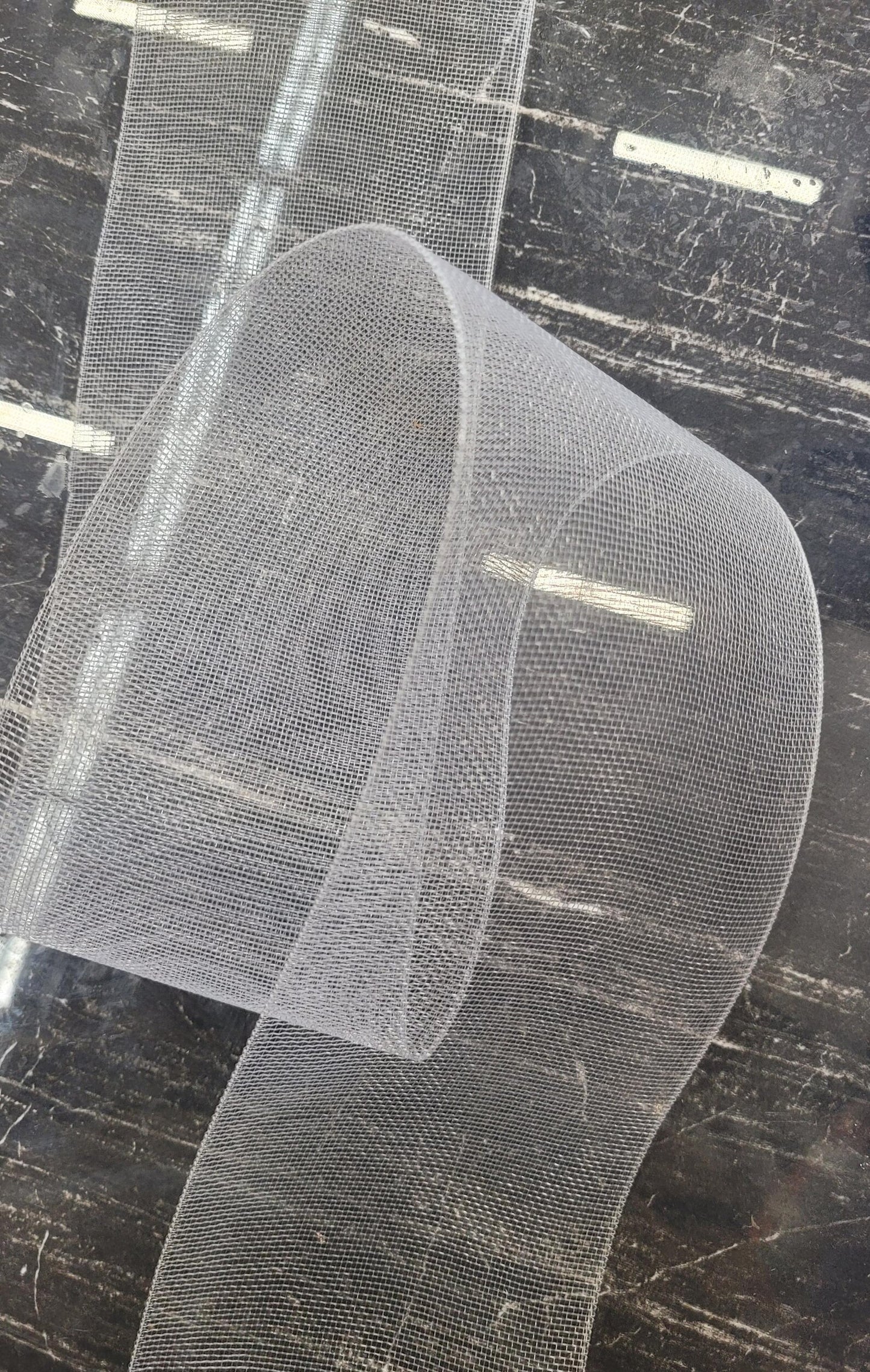 4" Clear Translucent Woven Crinoline Buckram sold by 2 Yards