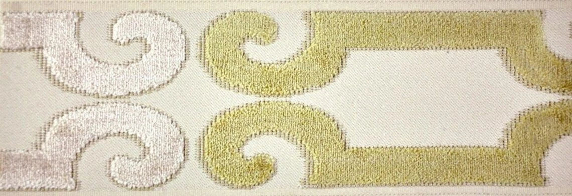 Chenille New Luxurious tape BR 7523 5.5" width MULTIPLE COLORS Sold by the yard
